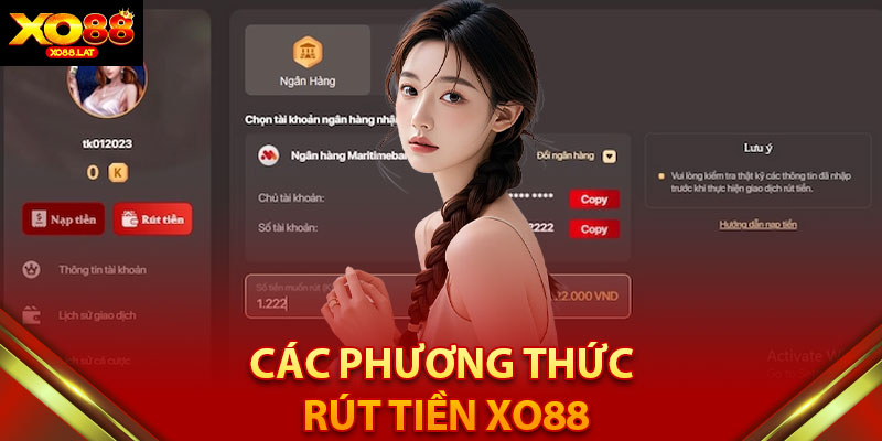 Các Phương Thức Rút Tiền XO88