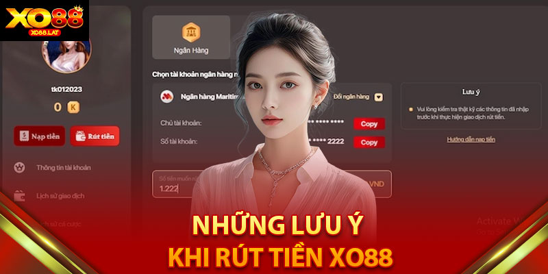 Những Lưu Ý Quan Trọng Khi Rút Tiền XO88